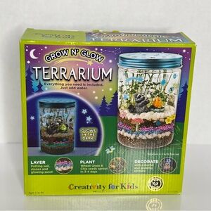 GROW N’ GLOW- Glow in the Dark TERRARIUM Kit - For Ages 6-96